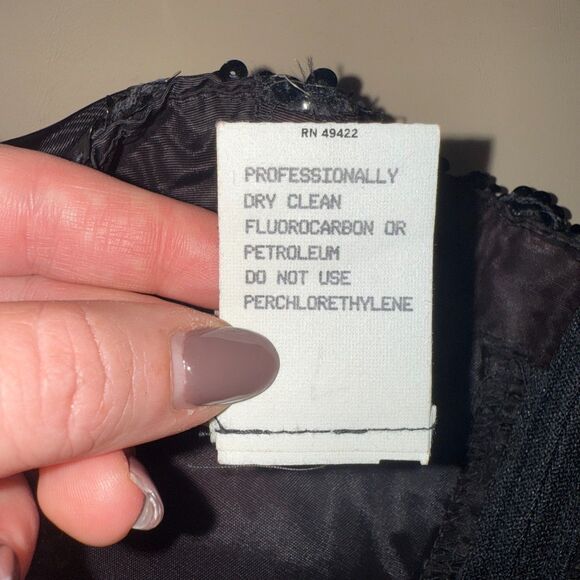 Jessica McClintock For Gunne Sax Strapless Taffeta Gown - Black 9 - Picture 8 of 9